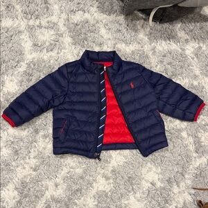 Ralph Lauren Red and Navy Puffer Jacket